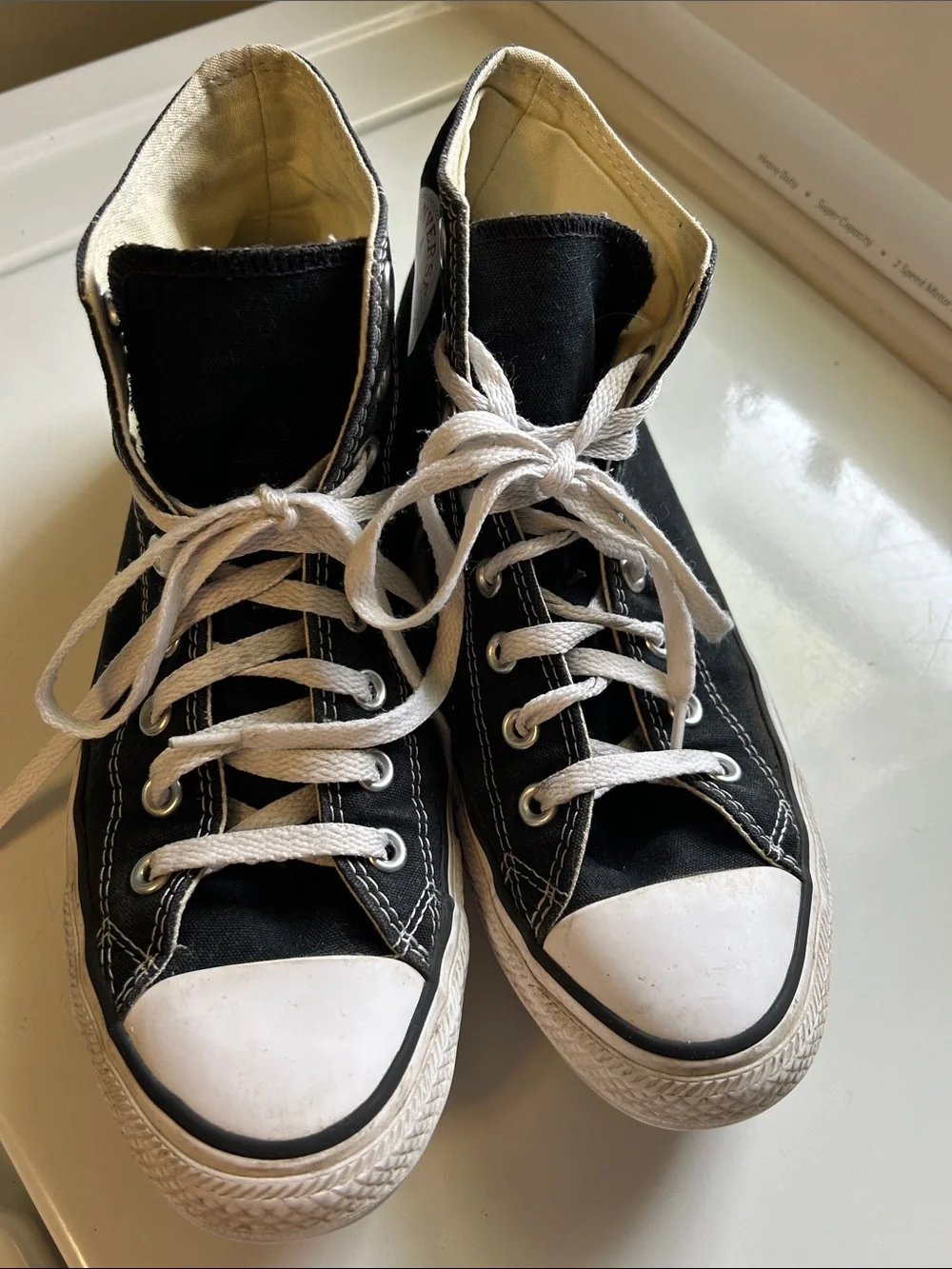 Black High-Top Canvas Sneakers